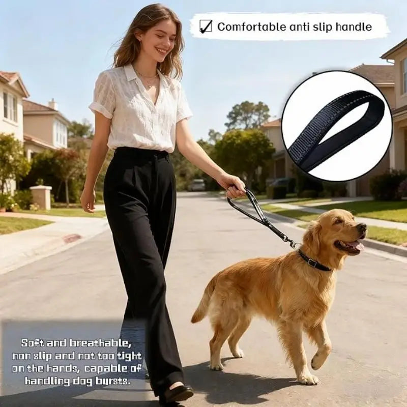 Dog Leash Short Dogs Leash Dog Chain Comfortable Handle Leashes For Large Medium Dogs Walking One Step Pet Chain