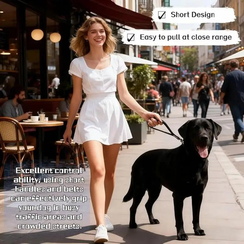 Dog Leash Short Dogs Leash Dog Chain Comfortable Handle Leashes For Large Medium Dogs Walking One Step Pet Chain
