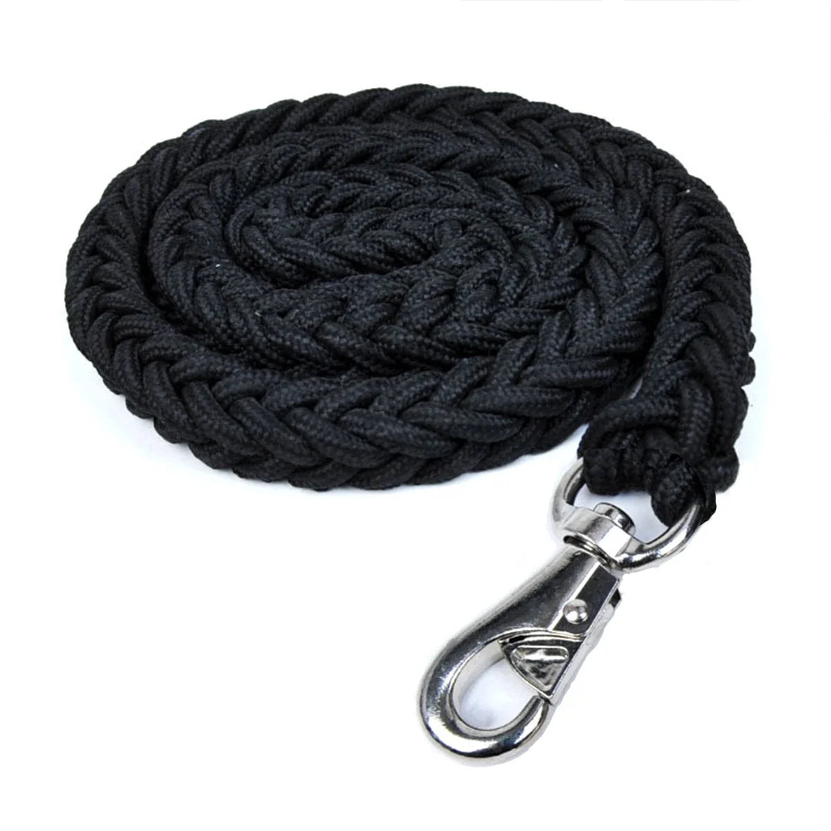 Dog leash for outdoor use. Durable and sturdy. Black design.