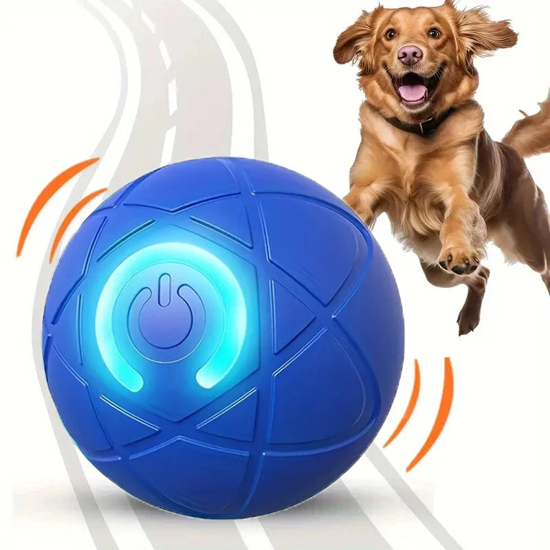 Automatic rolling ball dog and cat toys, interactive and durable dog chew ball toys, exercise elastic ball dog toys