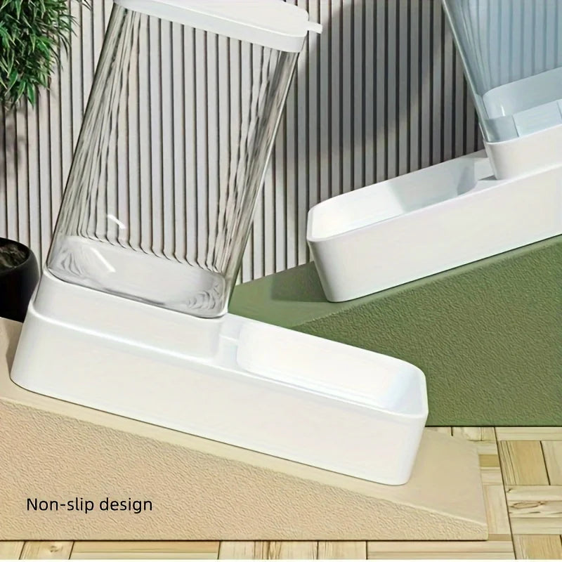 Automatic pet feeder water bowl and dog food bowl, suitable for cats and dogs, with storage bucket, automatic feeding and easy