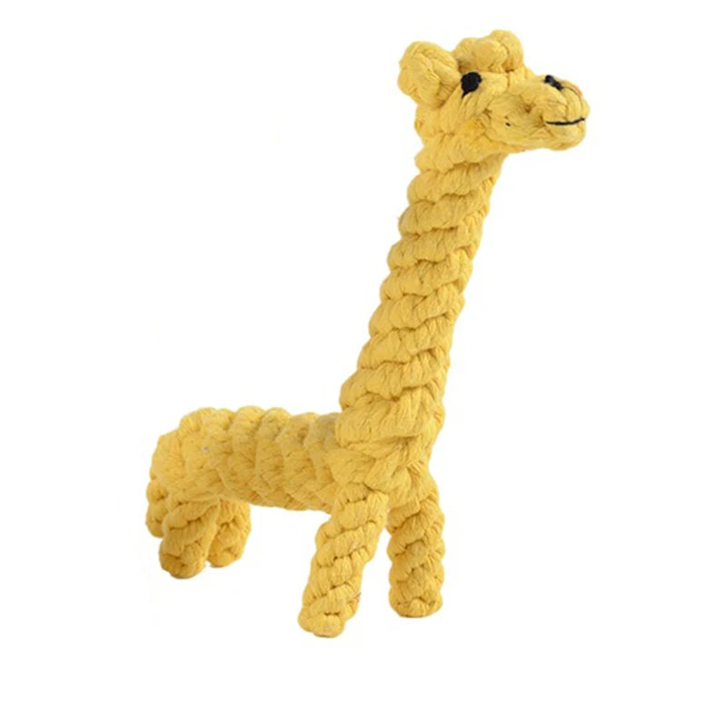 Dog Rope Toy Cartoon Animal Dog Chew Toys for Small Large Dogs Cats Molar Cleaning Teeth Toy Bite Resistance Puppy Pet Supplies