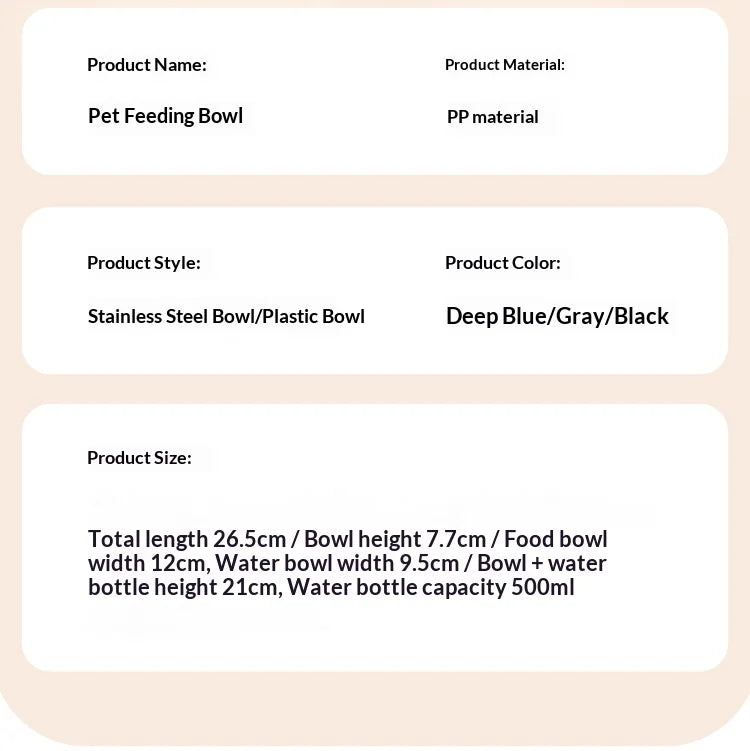 Pet Bowl 2-in-1 Auto Water Feeder, Tilted Elevated Cat Dog Bowl for Food & Water, Anti-Choking Slow Feeder Dish for Pets