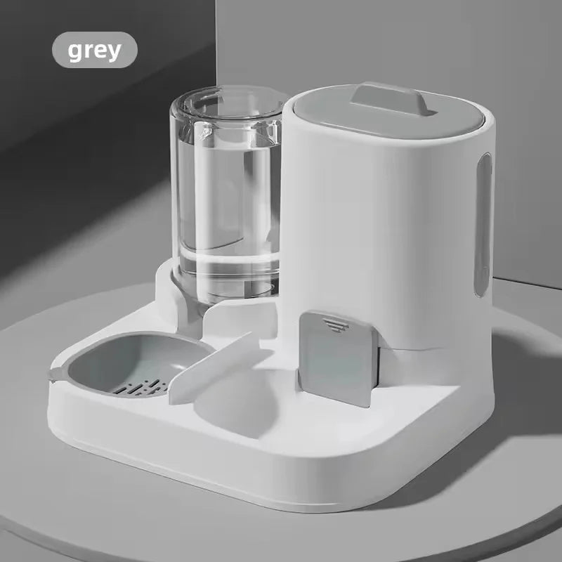 Automatic Cat Dog Feeder And Water Dispenser Combo Large Capacity Gravity Pet Food Water Feeder For Small Medium Pets
