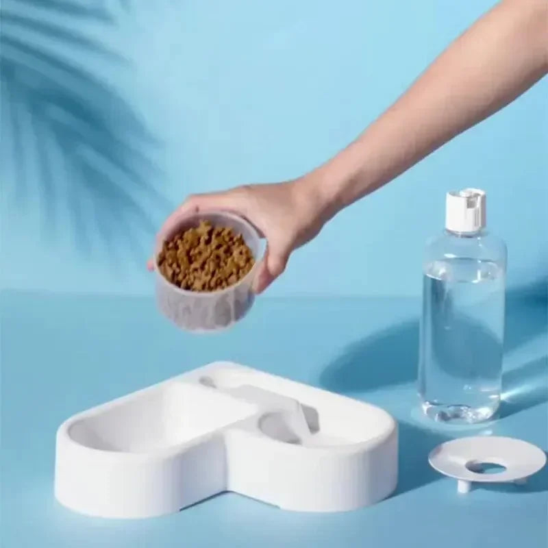 Automatic Double Dog and Cat Bowl-Pet Feeders and Food Bowl Set Suitable for Cats and Dogs Drinking Pet Bowl Moisture-proof New