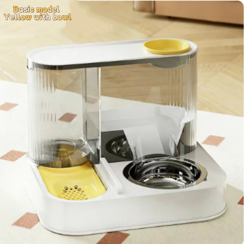 Automatic Feeder for Cats And Dogs with Water Fountain Large Food Storage Dispenser Pet Bowl Accessory for Puppies And Kittens