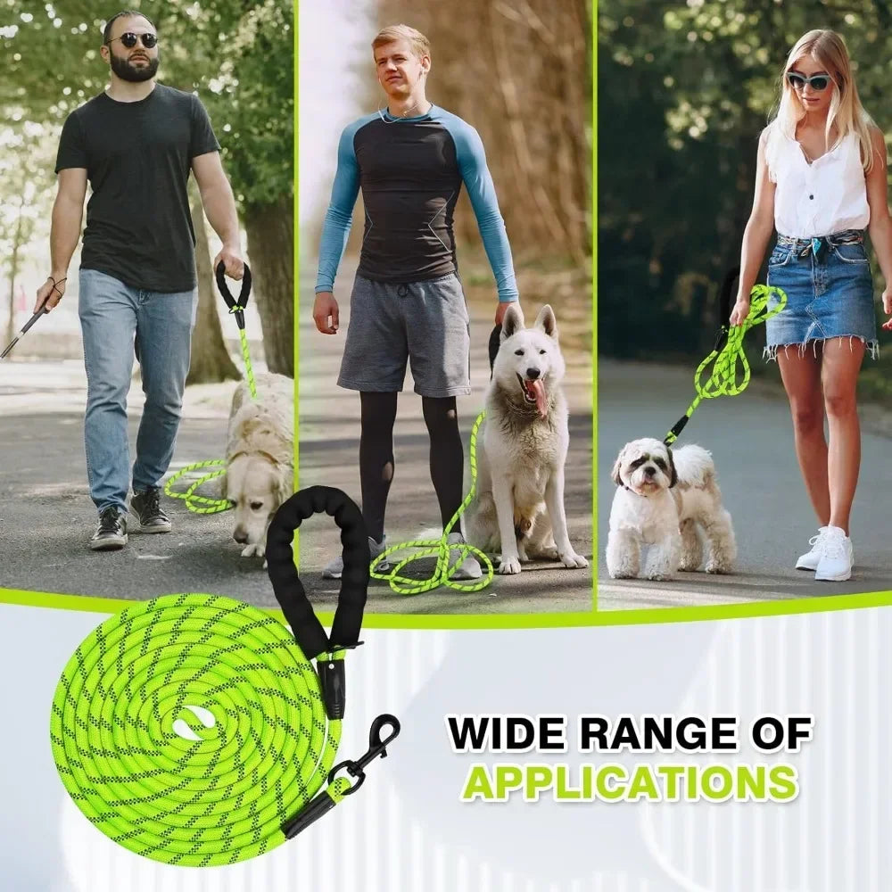 2025 Dog Leash -Double Heavy Duty Traction Rope for Strong Dogs - Enhance Safety and Contr with Comfortable Padded Handle Good