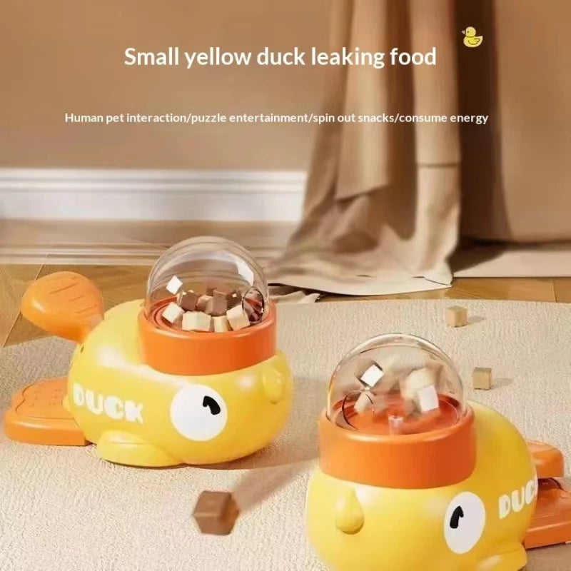 Duck Pet Feeder Automatic Feeder for Cats and Dogs Educational Toy Prevents Overeating Supports Multiple Families Training Toy