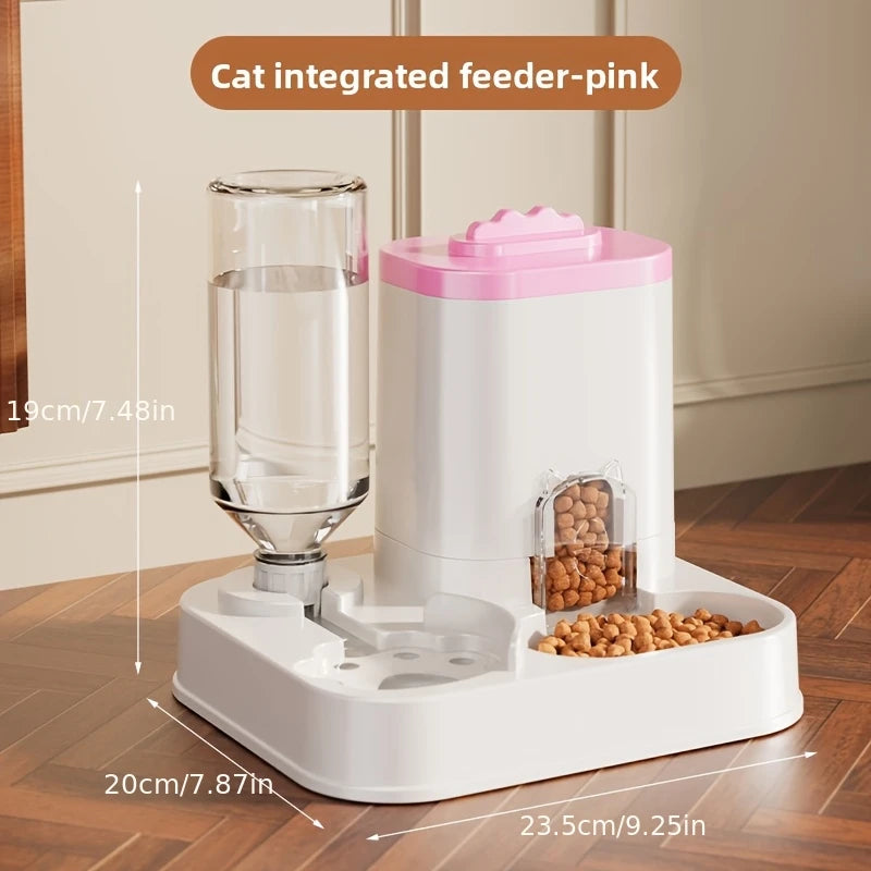 2 In 1 Automatic Pet Feeder For Cats Dogs Water Dispenser Food Bowl Drinking Feeding Device Durable Pet Supply