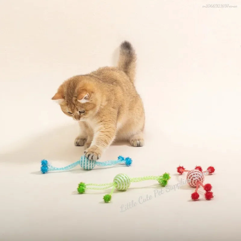 Cat Toy Self Hi Cats Sticks Cat Toys Interactive Ropes Ball Toys for Pet Dogs Teasing Bite-resistant Wool Ball Gatos Accesorios