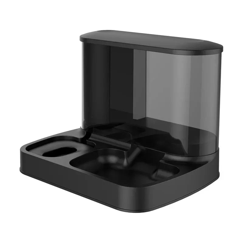 2 in 1 Pet Automatic Feeder & Water Fountain Large Visible Food Storage Auto Food Dispenser for Dogs Cats