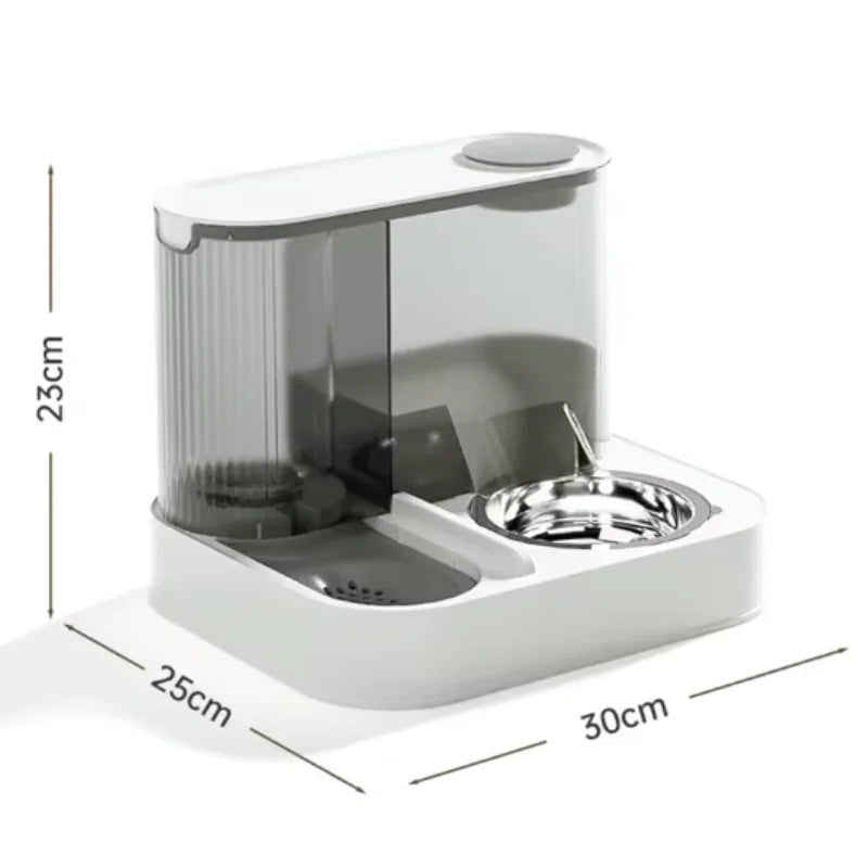 Automatic Feeder for Cats And Dogs with Water Fountain Large Food Storage Dispenser Pet Bowl Accessory for Puppies And Kittens