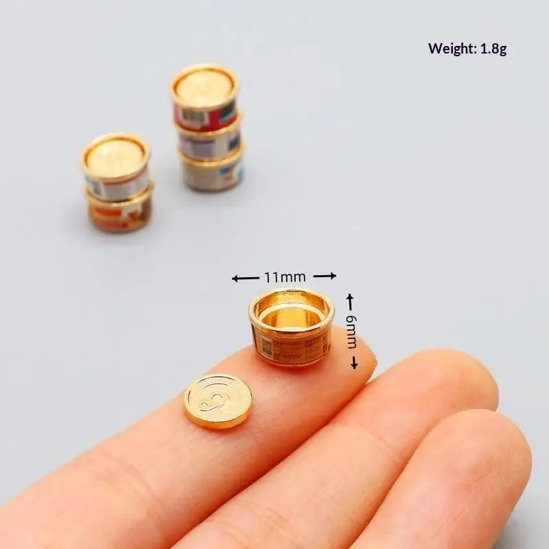 1/5Pcs Pretend Play Toys 1/12 Dollhouse Simulation Cat/Dog Can Mini Pet Food Toy Dolls House Home Decorations