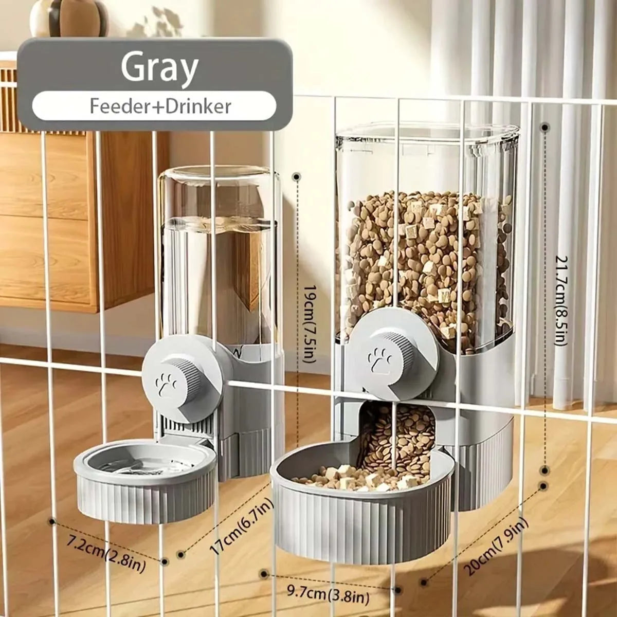 Hanging Automatic Pet Food Feeder/Water Dispenser Gravity Cat Auto Feeder Waterer Set Pet Feeding Product For Puppy Cats Rabbit