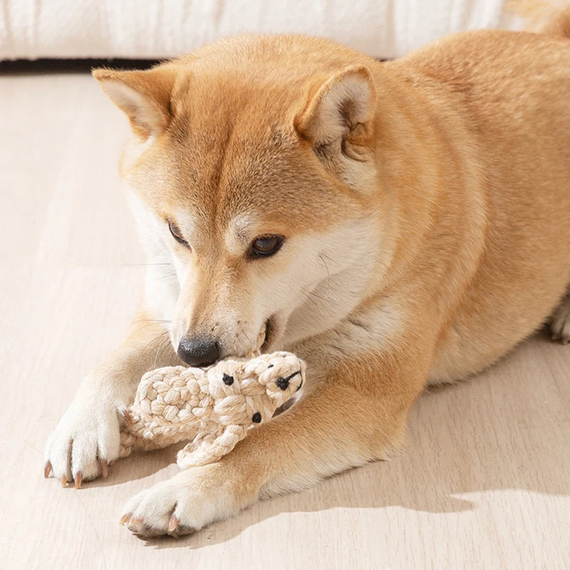 Dog Rope Toy Cartoon Animal Dog Chew Toys for Small Large Dogs Cats Molar Cleaning Teeth Toy Bite Resistance Puppy Pet Supplies
