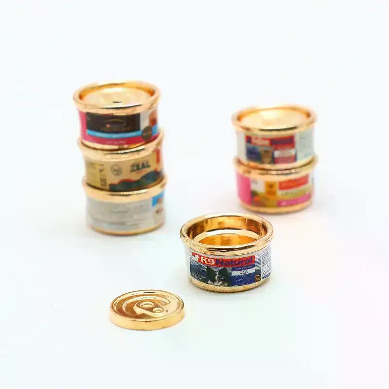 1/5Pcs Pretend Play Toys 1/12 Dollhouse Simulation Cat/Dog Can Mini Pet Food Toy Dolls House Home Decorations