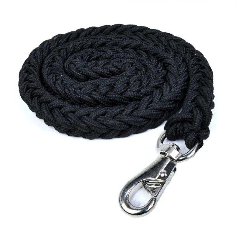 Dog leash for outdoor use. Durable and sturdy. Black design.